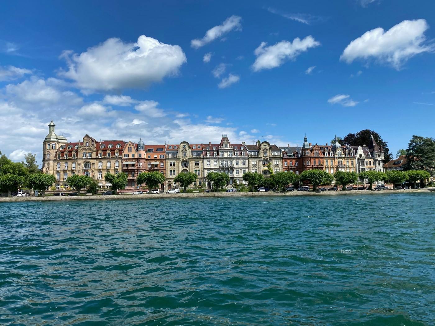 Villas on the Seestraße seen from the water, Konstanz