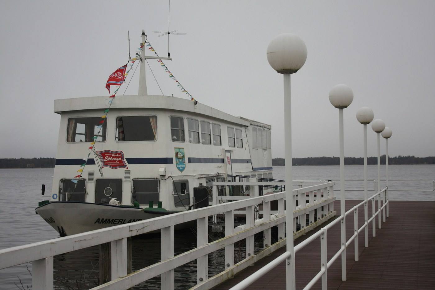 Passenger boat “Ammerland” at the jetty, Zwischenahner Meer